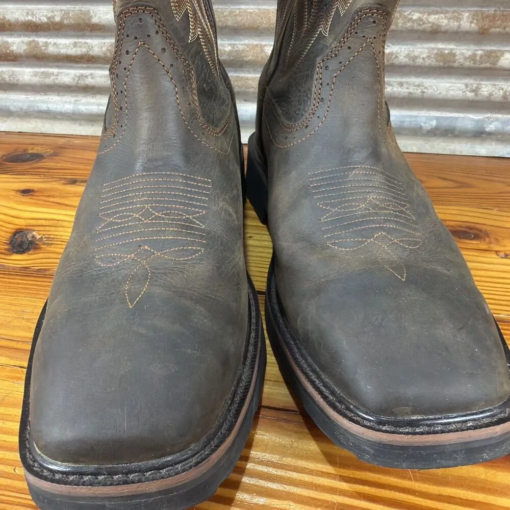 Wolverine Rancher Square Toe Boots Mens US 13M Soft Toe Wellington PRISTINE!!
